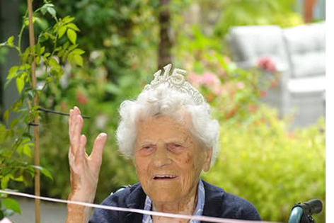 King Charles III visits Ethel Caterham at UK care home